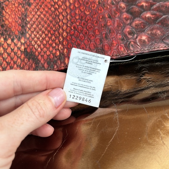 Albert Chloe metallic python handbag - Picture 5 of 17